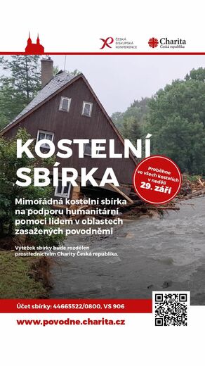 Mimořádná kostelní sbírka na pomoc lidem postiženým povodněmi