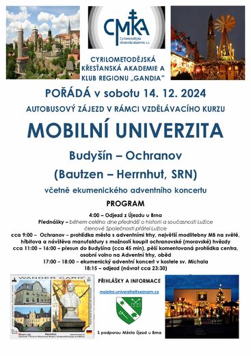 Pozvánka - Mobilní univerzita (Budyšín-Ochranov)