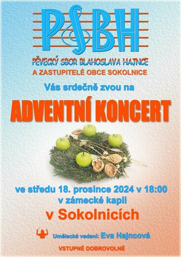 Adventní koncert v sokolnické kapli