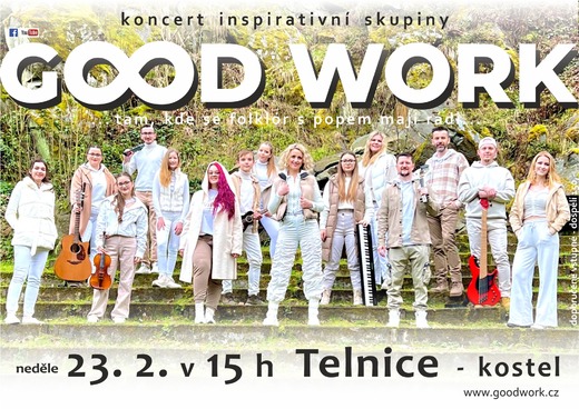 Pozvánka - Koncert skupiny Good Work v Telnici